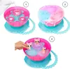 A collage of three images showing the steps of using a L.O.L. Surprise Bubble Surprise Pearl Surprise toy. Produktbild-Vorschau
