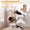 COSTWAY Kratzbaum 134cm, 5-stöckig Katzenkratzbaum mit Produktbild-Vorschau 5