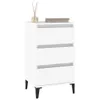 vidaXL Noční stolek bílý 40x35x70 cm Dřevěný materiál Náhled obrázku produktu 5