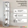 K-Möbel Glasvitrine stehend in Alu / Silber (176x37x33cm) Produktbild-Vorschau 2