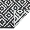 vidaXL Dywanik zewnętrzny ARAKIL biało-czarny 190x290 cm PP Podgląd zdjęcia produktu 11