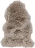 A taupe-colored sheepskin rug is shown against a white background. Produktbild-Vorschau