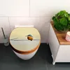 A toilet seat with a kingfisher bird design, placed in a bathroom setting. Podgląd zdjęcia produktu