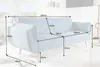 riess-ambiente Design Schlafsofa DIVANI 220cm hellblau Produktbild-Vorschau 2
