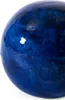 A close-up of a blue ceramic garden ball. Produktbild-Vorschau