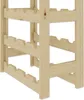 A close-up view of a wooden wine rack. Náhled obrázku produktu