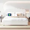 Cama tapizada Fortuna Lai, tamaño 160x200 cm, con puerto Vista previa de la imagen del producto 2