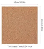 A square cork sheet with dimensions indicated. Produktbild-Vorschau
