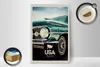 Holzschild Reise 20x30cm USA Amerika Auto Dynamic 88 blau Produktbild-Vorschau 3