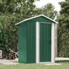 vidaXL Geräteschuppen Grün 126x97,5x177 cm Verzinkter Stahl Produktbild-Vorschau 2