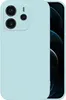 A light blue phone case is shown from the back, with the camera module visible on the top left. Produktbild-Vorschau