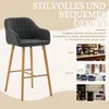 2er-Set Barhocker Leinen hohe Rückenlehne Armlehnen Produktbild-Vorschau 2