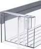 Close-up of a clear plastic refrigerator drawer with gray trim. Anteprima dell’immagine prodotto