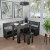 Grupa ławek narożnych Vicco Roman Czarny 180 x 120 cm z Podgląd zdjęcia produktu 4