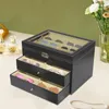 Boîte de rangement pour lunettes à 3 niveaux et 24 Voir les images du produit 2