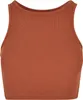 Urban Classics Top Damen Ladies Cropped Rib Top braun XL Produktbild-Vorschau 1
