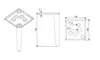 Technical drawings of furniture legs with dimensions. Produktbild-Vorschau