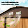 Outsunny tuinhuis, berging, schuur, metalen, geel Productafbeelding-voorbeeld 8