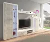 Wohnwand Rumba, Weiß matt / Beton hell, Spanplatte Produktbild-Vorschau 1