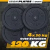ScSPORTS® Hantelscheiben - Set 120kg, 4x30 kg, 30 mm, Produktbild-Vorschau 2