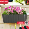 KOTARBAU® Balkonblumenkasten 40x15x15cm Grau zum Aufhängen Produktbild-Vorschau 2