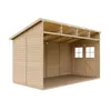 Holz Gartenschuppen (ohne Seitenwand) MIT IMPRÄGNIERTEM Produktbild-Vorschau 1