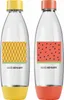 Two SodaStream bottles with fruit-themed designs. Produktbild-Vorschau