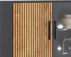 Highboard  Stella teilmassiv Softclose Anthrazit / Eiche Produktbild-Vorschau 2