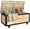 Outsunny Gartenbox Holz Auflagenbox 121L Aufbewahrungsbox Produktbild-Vorschau 1