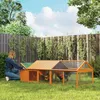 PawHut Hühnerstall Freilaufgehege 2,4 x 1,125 x 0,76 m Produktbild-Vorschau 2