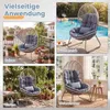 Fauteuil en osier synthétique COSTWAY, fauteuil de jardin Voir les images du produit 7
