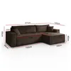 Gepolstertes Ecksofa CARLOS XL Cord Poso 06 Produktbild-Vorschau 10