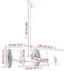 vidaXL Príves na bicykel čierny 135x70x37 cm železo Náhľad obrázku produktu 8