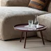 Mesa Beistelltisch L 34Xø60 Cm Holz Bordeauxrot Produktbild-Vorschau 2