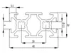 Länge 170mm - Aluminiumprofil 20x40L B-Typ Nut 6 (leicht), Produktbild-Vorschau 2