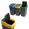 Cestino per rifiuti con coperchio basculante - set di 3 - Anteprima dell’immagine prodotto 4