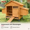 Mobiler Hühnerstall Holz mit Rampe 2 Nestboxen & Rollen Produktbild-Vorschau 9