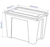 SAMLA Ikea Box mit Deckel, transparent, 39x28x28 cm/22 l Produktbild-Vorschau 3