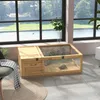 Dřevěný domeček pro želvy PawHut, výběh pro želvy s Náhled obrázku produktu 2
