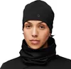 A woman wearing a black beanie and a black neck warmer. Anteprima dell’immagine prodotto