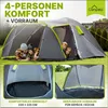 Campela Tropical 4 Familienzelt – 4-Personen-Kuppelzelt mit Produktbild-Vorschau 4