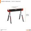 Meister Sägebock Höhenverstellbar von 52 bis 81 cm Produktbild-Vorschau 2