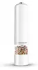 A white electric pepper grinder filled with peppercorns. Podgląd zdjęcia produktu