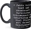 Mr. & Mrs. Panda Kaffeetasse Spruch 6. Geburtstag Freude - Produktbild-Vorschau 2