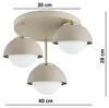 KAR-LIGHTING Deckenlampe 3-flammig Beige – Cosmo Ecru Produktbild-Vorschau 2