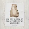 Mr. & Mrs. Panda Bettdecke Katze Sitzen - Weiß - Geschenk, Produktbild-Vorschau 2