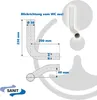 SANIT Spülbogen d:50x44 rechts versetzt 40mm weiß Produktbild-Vorschau 4