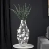 Elegancki wazon ORGANIC ORIENT 45cm srebrny młotkowany wzór Podgląd zdjęcia produktu 1