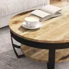vidaXL Table basse en bois de manguier brut massif 65 x 32 Voir les images du produit 16