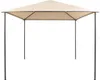 vidaXL Pavilion Partyzelt Überdachung 3x3 m Stahl Beige Produktbild-Vorschau 1